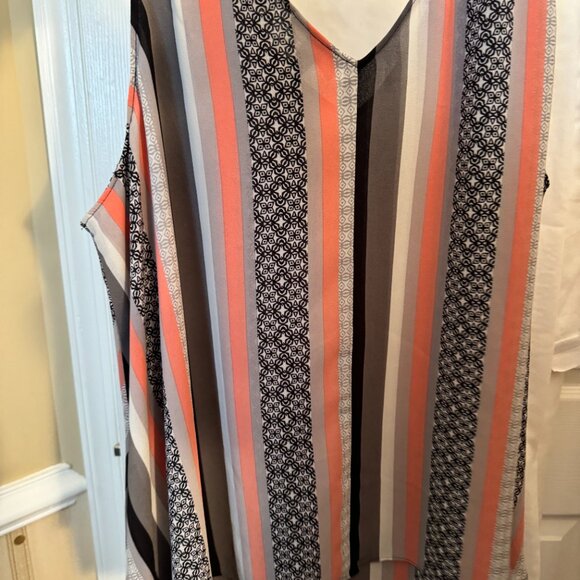 Lane Bryant semi-sheer sleeveless top, size 18, EUC - Picture 2 of 2